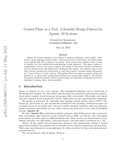 Control Plane as a Tool: A Scalable Design Pattern for Agentic AI Systems