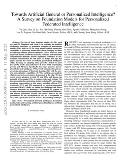 Towards Artificial General or Personalized Intelligence? A Survey on Foundation Models for Personalized Federated Intelligence