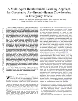 A Multi-Agent Reinforcement Learning Approach for Cooperative Air-Ground-Human Crowdsensing in Emergency Rescue