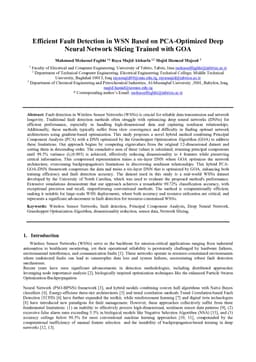 Efficient Fault Detection in WSN Based on PCA-Optimized Deep Neural Network Slicing Trained with GOA