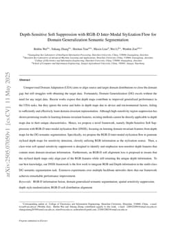 Depth-Sensitive Soft Suppression with RGB-D Inter-Modal Stylization Flow for Domain Generalization Semantic Segmentation