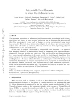 Interpretable Event Diagnosis in Water Distribution Networks