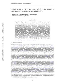 From Search To Sampling: Generative Models For Robust Algorithmic Recourse