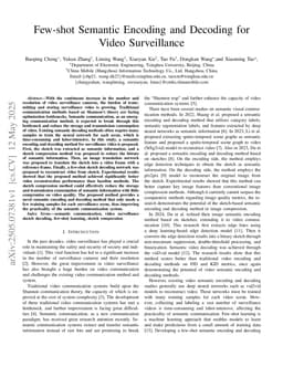 Few-shot Semantic Encoding and Decoding for Video Surveillance