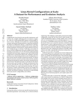 Linux Kernel Configurations at Scale: A Dataset for Performance and Evolution Analysis