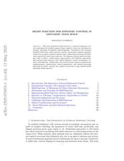 Belief Injection for Epistemic Control in Linguistic State Space