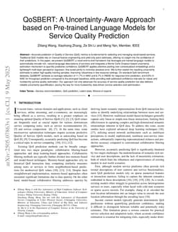 QoSBERT: An Uncertainty-Aware Approach based on Pre-trained Language Models for Service Quality Prediction