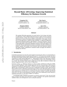 Beyond Basic A/B testing: Improving Statistical Efficiency for Business Growth