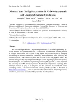 Aitomia: Your Intelligent Assistant for AI-Driven Atomistic and Quantum Chemical Simulations