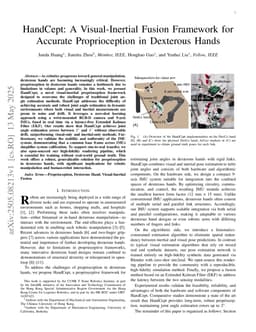 HandCept: A Visual-Inertial Fusion Framework for Accurate Proprioception in Dexterous Hands