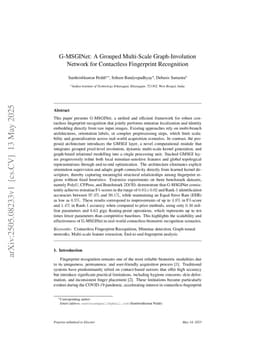 G-MSGINet: A Grouped Multi-Scale Graph-Involution Network for Contactless Fingerprint Recognition