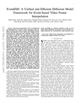EventDiff: A Unified and Efficient Diffusion Model Framework for Event-based Video Frame Interpolation