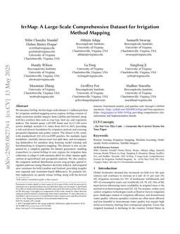 IrrMap: A Large-Scale Comprehensive Dataset for Irrigation Method Mapping