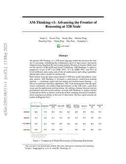 AM-Thinking-v1: Advancing the Frontier of Reasoning at 32B Scale
