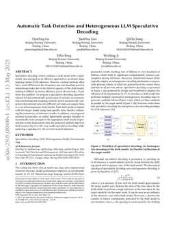 Automatic Task Detection and Heterogeneous LLM Speculative Decoding
