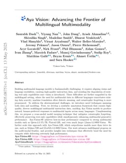 Aya Vision: Advancing the Frontier of Multilingual Multimodality