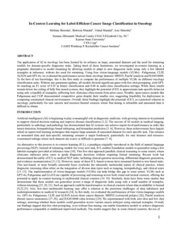 In-Context Learning for Label-Efficient Cancer Image Classification in Oncology