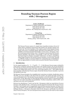 Bounding Neyman-Pearson Region with $f$-Divergences