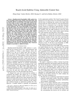 Reach-Avoid-Stabilize Using Admissible Control Sets