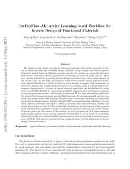 InvDesFlow-AL: Active Learning-based Workflow for Inverse Design of Functional Materials