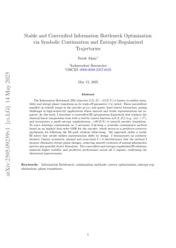 Stable and Convexified Information Bottleneck Optimization via Symbolic Continuation and Entropy-Regularized Trajectories