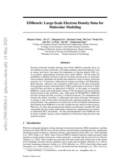 EDBench: Large-Scale Electron Density Data for Molecular Modeling