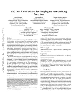 FACTors: A New Dataset for Studying the Fact-checking Ecosystem