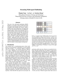 Streaming Multi-agent Pathfinding