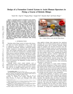 Design of a Formation Control System to Assist Human Operators in Flying a Swarm of Robotic Blimps