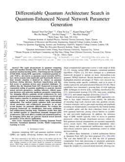 Differentiable Quantum Architecture Search in Quantum-Enhanced Neural Network Parameter Generation