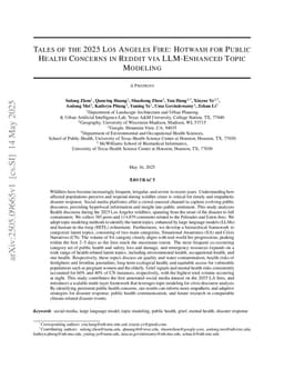 Tales of the 2025 Los Angeles Fire: Hotwash for Public Health Concerns in Reddit via LLM-Enhanced Topic Modeling
