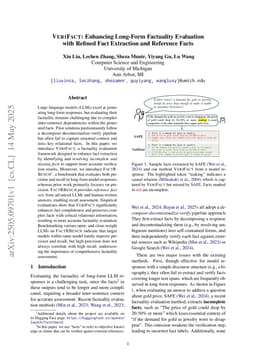 VeriFact: Enhancing Long-Form Factuality Evaluation with Refined Fact Extraction and Reference Facts