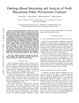 Ontology-Based Structuring and Analysis of North Macedonian Public Procurement Contracts