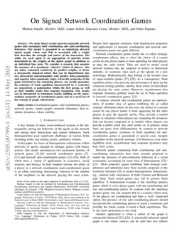 On Signed Network Coordination Games