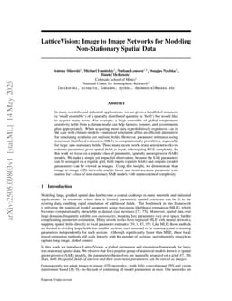 LatticeVision: Image to Image Networks for Modeling Non-Stationary Spatial Data