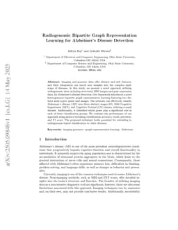 Radiogenomic Bipartite Graph Representation Learning for Alzheimer's Disease Detection