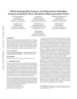 Which Demographic Features Are Relevant for Individual Fairness Evaluation of U.S. Recidivism Risk Assessment Tools?