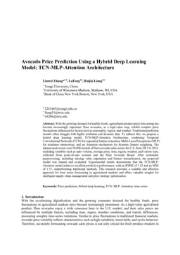 Avocado Price Prediction Using a Hybrid Deep Learning Model: TCN-MLP-Attention Architecture