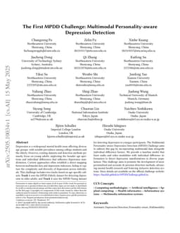 The First MPDD Challenge: Multimodal Personality-aware Depression Detection