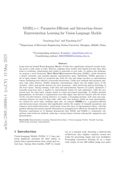 MMRL++: Parameter-Efficient and Interaction-Aware Representation Learning for Vision-Language Models