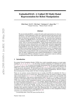 EmbodiedMAE: A Unified 3D Multi-Modal Representation for Robot Manipulation