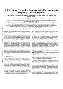 A User Study Evaluating Argumentative Explanations in Diagnostic Decision Support