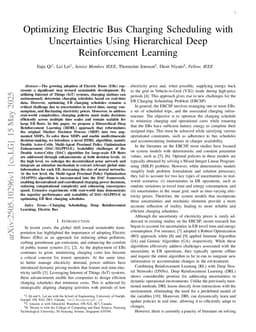Optimizing Electric Bus Charging Scheduling with Uncertainties Using Hierarchical Deep Reinforcement Learning