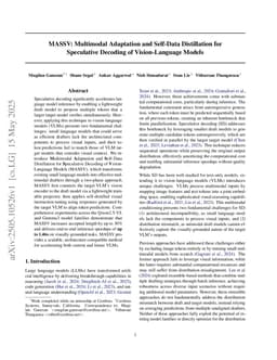 MASSV: Multimodal Adaptation and Self-Data Distillation for Speculative Decoding of Vision-Language Models