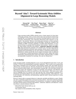 Beyond Áha!': Toward Systematic Meta-Abilities Alignment in Large Reasoning Models