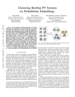 Clustering Rooftop PV Systems via Probabilistic Embeddings