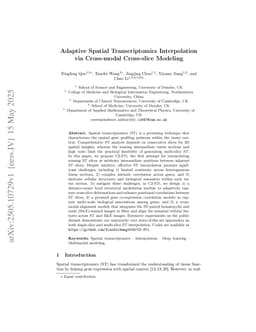 Adaptive Spatial Transcriptomics Interpolation via Cross-modal Cross-slice Modeling