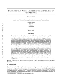 Evaluations at Work: Measuring the Capabilities of GenAI in Use