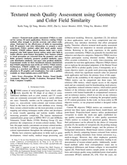 Textured mesh Quality Assessment using Geometry and Color Field Similarity