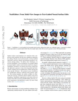 NeuSEditor: From Multi-View Images to Text-Guided Neural Surface Edits